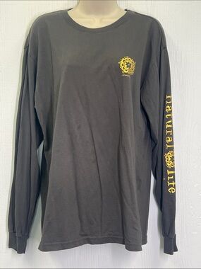 Natural Life - Crewneck Brown Colorful Butterfly Long Sleeve Shirt Size Medium